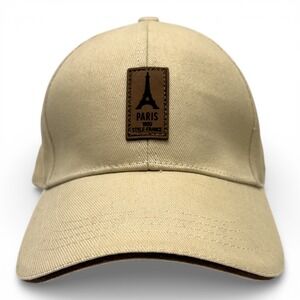 B.Ovet Paris Style France Baseball Cap Mens OSFM Tan New Eiffel Tower Hat CAS338
